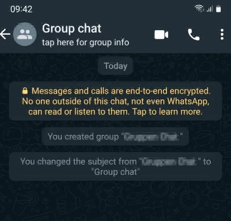 WhatsApp 群聊设置:谁能加人谁能改信息示意图