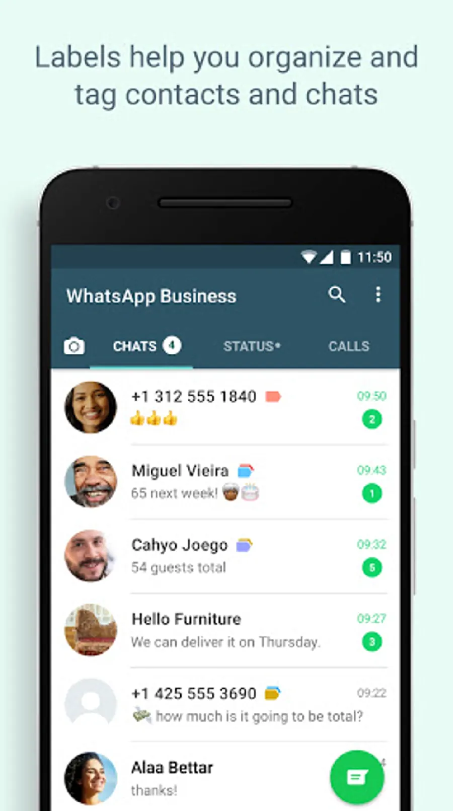 WhatsApp 广播列表:一次群发不建群示意图