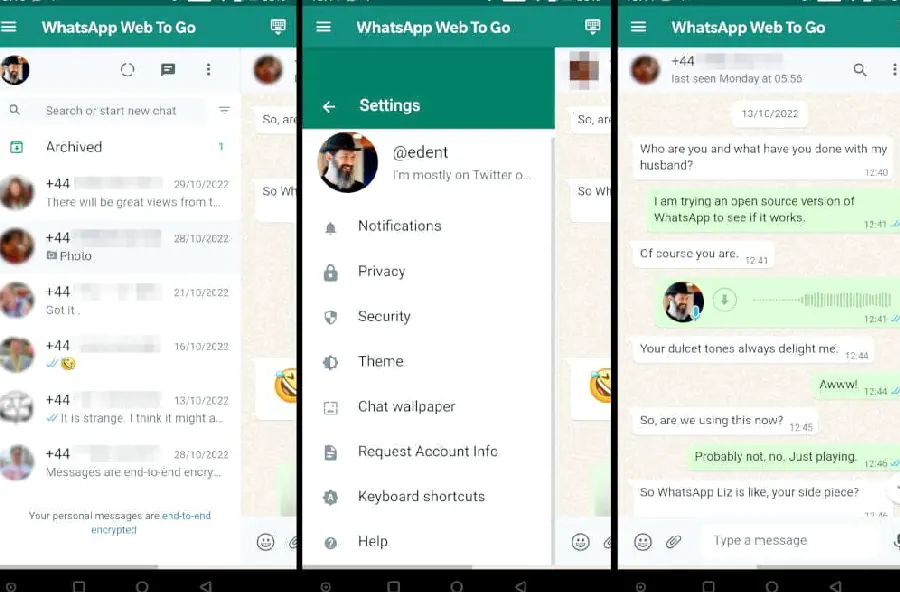 WhatsApp 悬浮窗与多任务聊天示意图