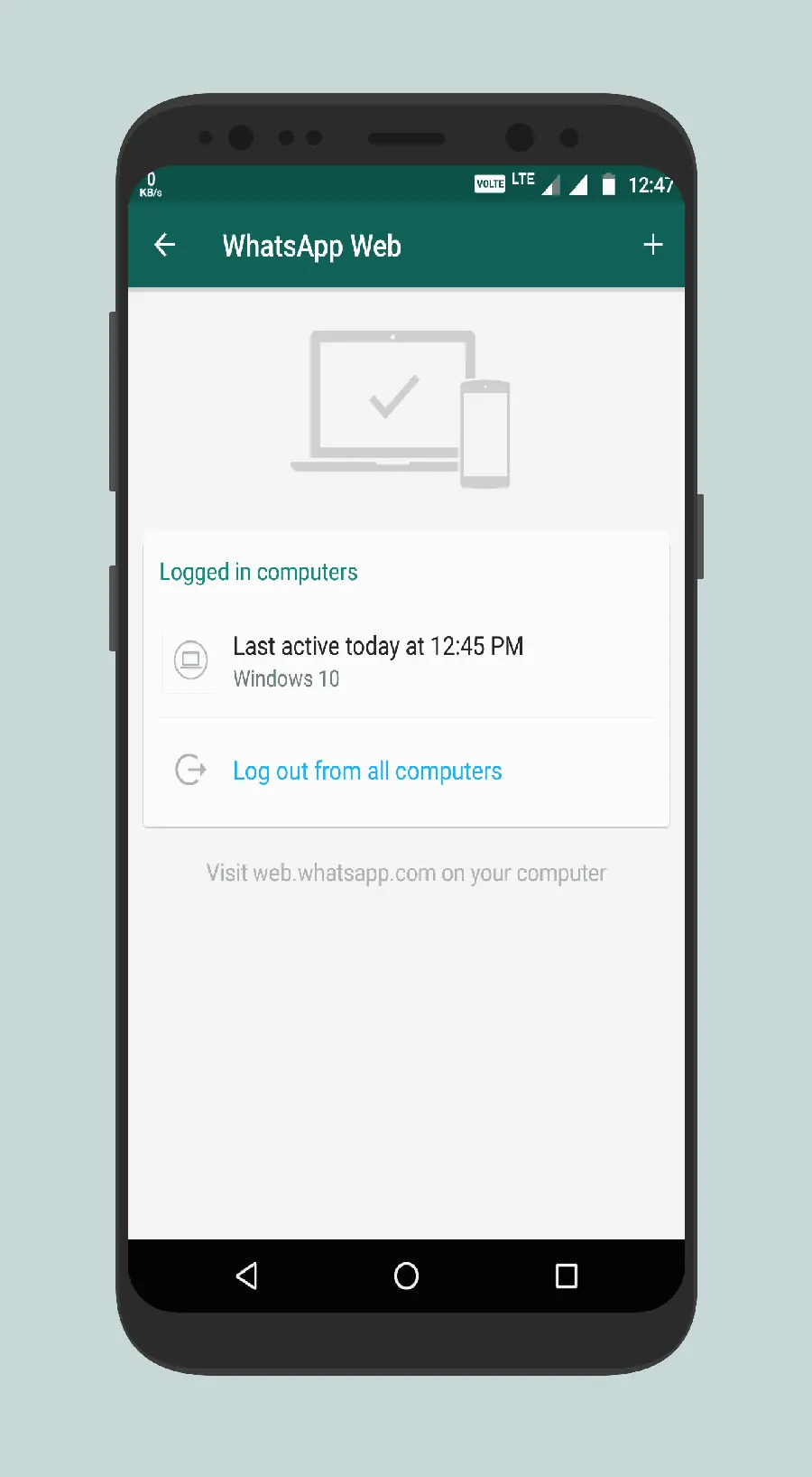 WhatsApp 支持的设备与系统要求示例图